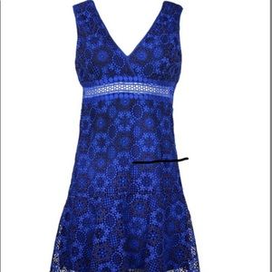Sandro blue crochet dress